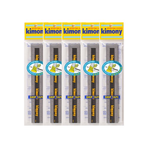 키모니 배드민턴 하이 소프트 홀스파이럴그립 KGT119 5p, 그레이, 1세트