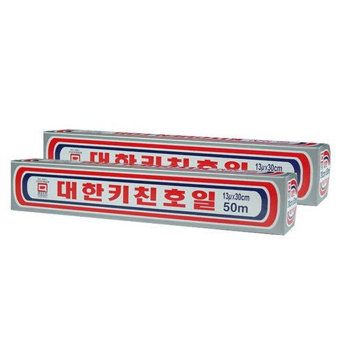 대한웰빙은박 대한키친호일, 30cm x 50m x 13μ, 50m, 2개