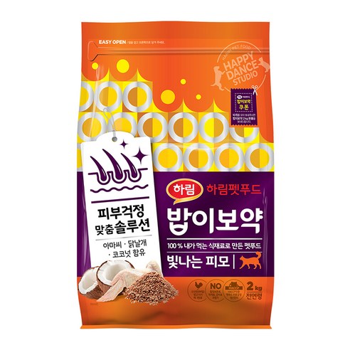 밥이보약 전연령 빛나는 피모 고양이 건식사료, 2kg, 닭