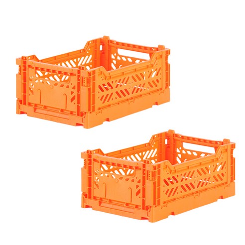 아이카사 폴딩박스 S, orange, 2개