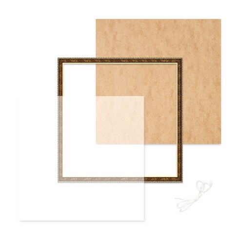 빌리프프레임 고급형 보석십자수 수지액자 15 x 15 cm, 슬림앤틱골드, 1개