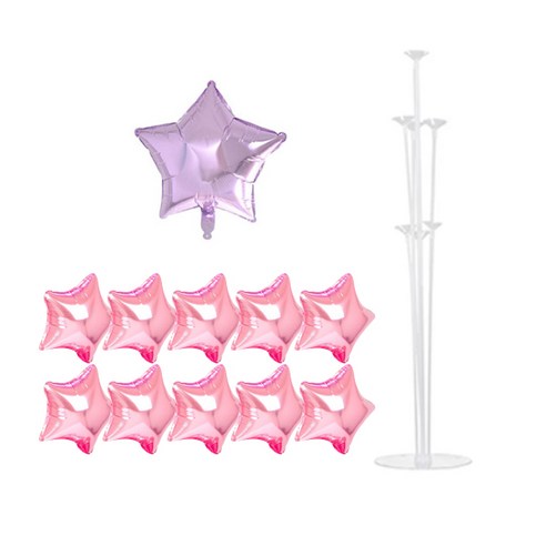 파티쇼 풍선꽂이장식세트 70cm, 별핑크라벤다, 1세트