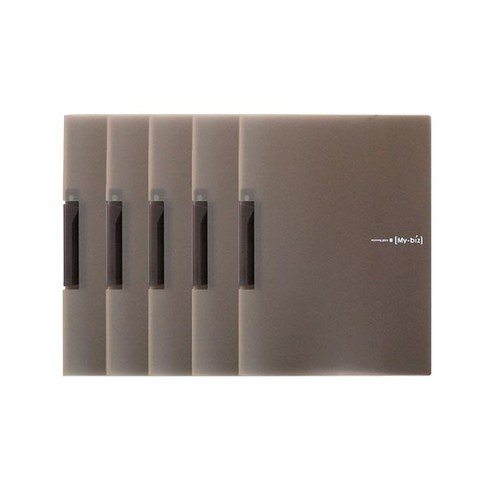 모닝글로리 2000 원터치 클립화일 A4, 스모키, 5개입
