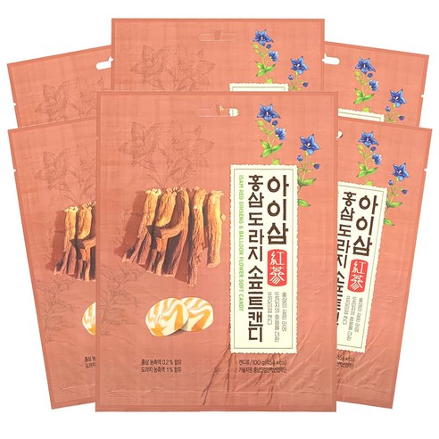 금산이아름답다 아이삼 홍삼도라지 소프트캔디, 6개, 100g
