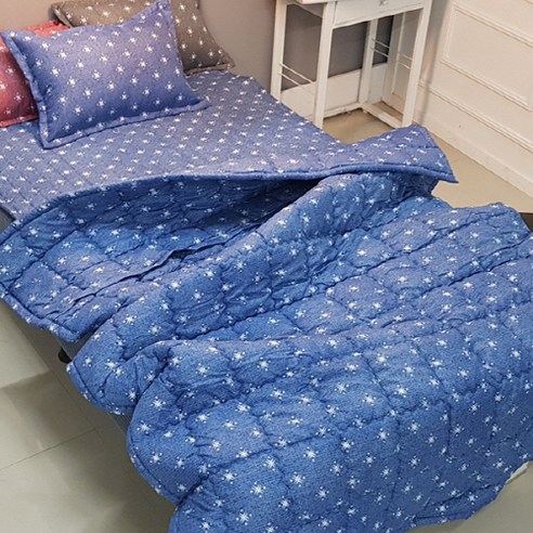 그림같은집 좋은솜 좋은이불 샤이닝극세사 차렵이불세트, 블루