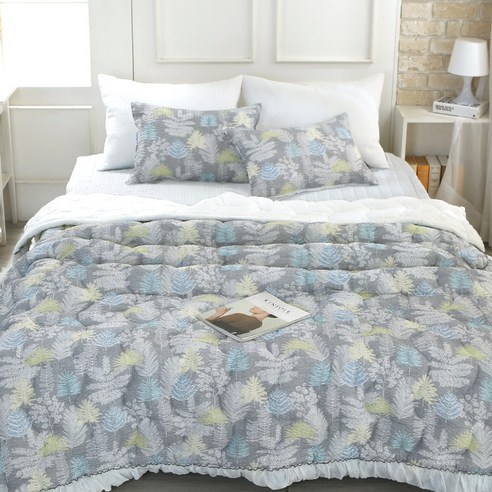 지베딩 시어서커 팜트리 여름 이불 세트