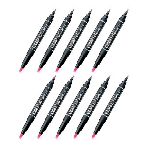 제브라 옵텍스 케어 형광펜, 핑크, 10개