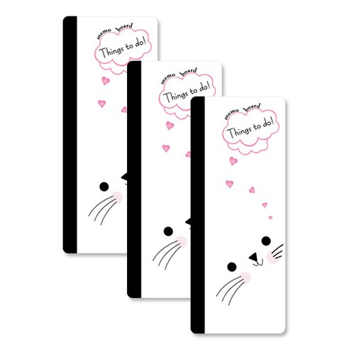 쁘띠팬시 모니터용 메모보드 200 토끼 3p, 우측용