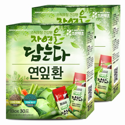 굿허브 조은약초 자연을 담는다 스틱형 연잎환, 2박스, 90g