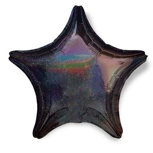 와우파티코리아 별 은박풍선 데즐러 스타 46 x 46 cm, 블랙, 5개입