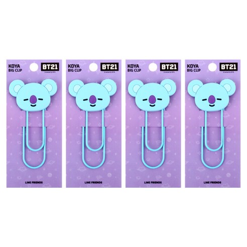 라인프렌즈 BT21 빅클립 코야, 1개입, 4개
