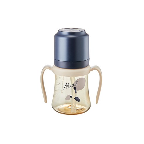 마더케이 369 PPSU 빨대컵 200ml, 네이비, 1개