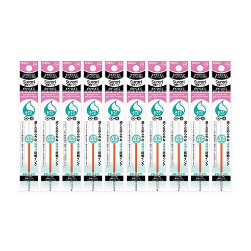 제브라 유성펜 리필심 프레필 EK 스라리 0.5mm, 형광핑크, 10개입