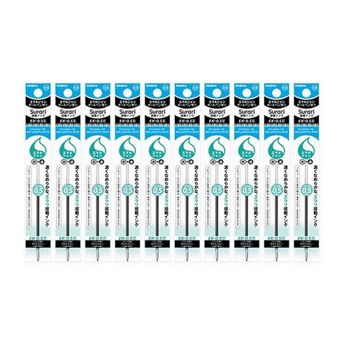제브라 유성펜 리필심 프레필 EK 스라리 0.5mm, 라이트블루, 10개