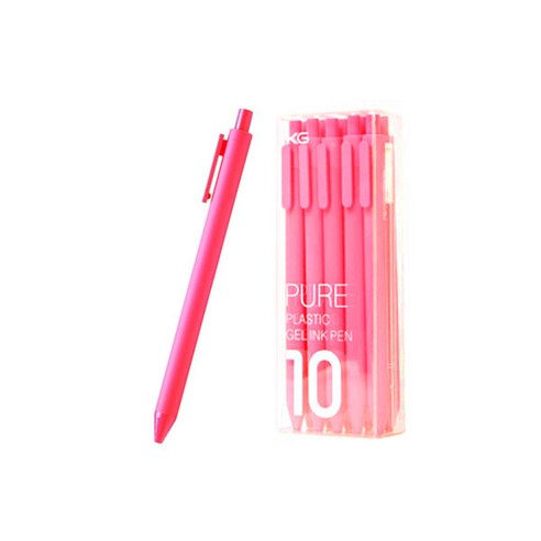 동아피엠에스 KACO PURE 컬러 소프트 젤펜 블랙심 0.5mm 10p, 라이트핑크, 1개
