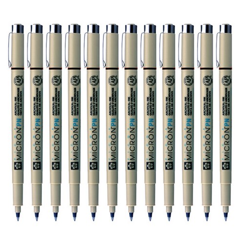 SAKURA 피그마 마이크론 PN 젤잉크펜 0.5mm, 세피아, 12개입