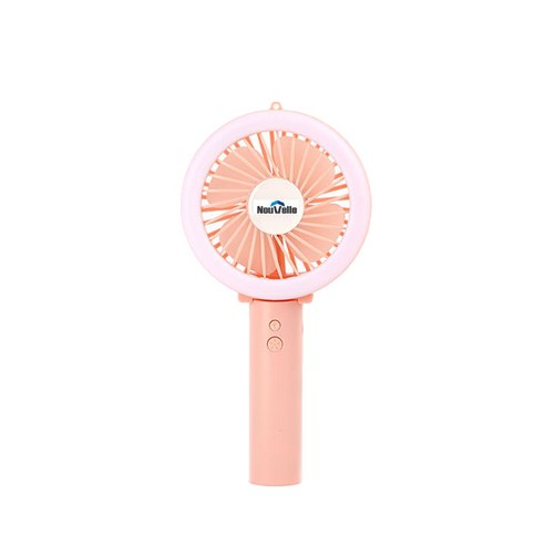 누벨르 LED라이트 핸디 선풍기, NF-101, 핑크