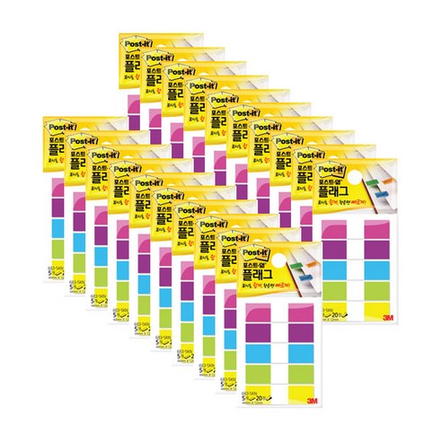 쓰리엠 포스트잇 플래그 5색 20p 683-5KN, 20세트