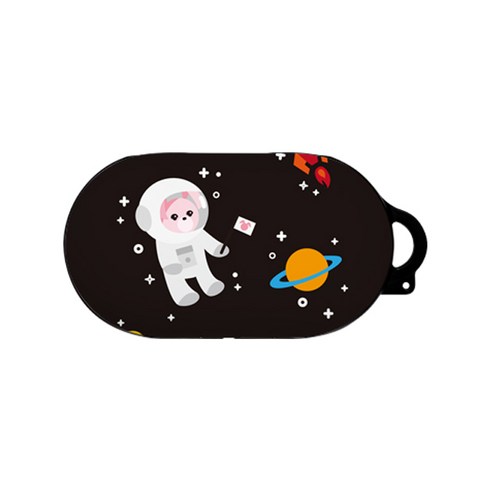 바니몽 스페이스애니멀 디자인 갤럭시 버즈 케이스, 단일 상품, 토끼