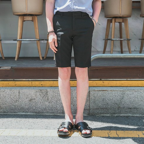 제이에이치스타일 남성용 베이직 5부 슬랙스 반바지
