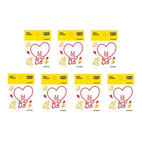라인프렌즈 BT21 데코스티커, 타타, 7개입