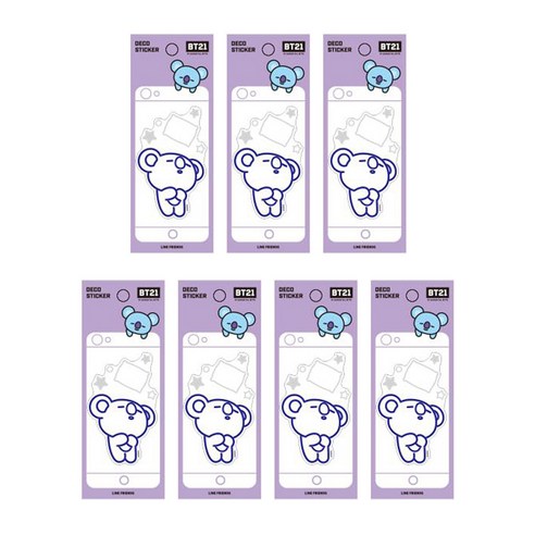 라인프렌즈 BT21 데코 스티커 모바일, 코야, 7개입