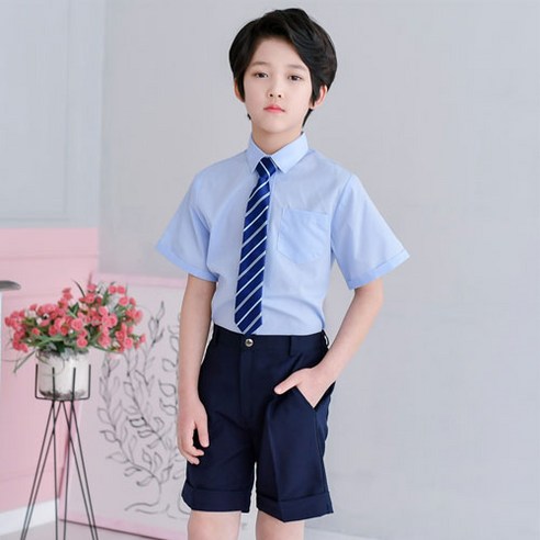 잭키드 남아용 주니어 와이 반팔양복 반바지정장