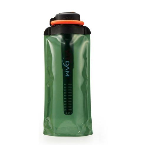 빛담 아웃도어 휴대용 미니 필터 물병, 초록, 700ml