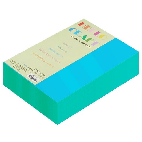 종이문화 양면색상지 뉴씨플레인 B5 No.34 바다색, 320매