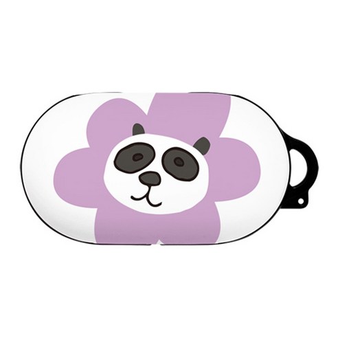 쩝쩝디자인 갤럭시버즈 이어폰케이스, 왕팬더꽃