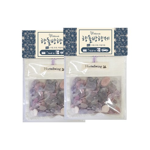 허브플러스 향돌방향제 라벤더 본품, 40g, 2개입