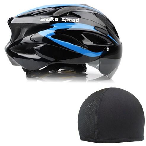 BC 메이크 스피드 자전거 고글 헬멧 및 이너 쿨 캡, 블루 
킥보드/스케이트