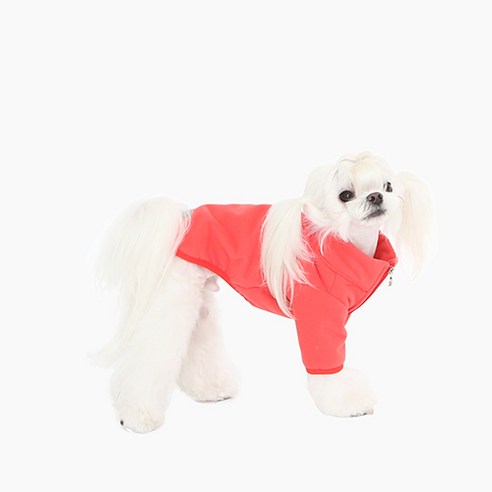 텐바이텐 머피 후리스 집업 점퍼 티셔츠, 레드