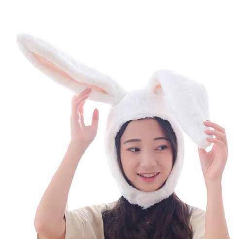 파티팡 큐티 후드모자 섹시 토끼, 화이트, 1개