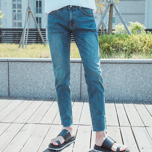 제이에이치스타일 남성용 사계절 컷팅 워싱 스판 데님 청바지
