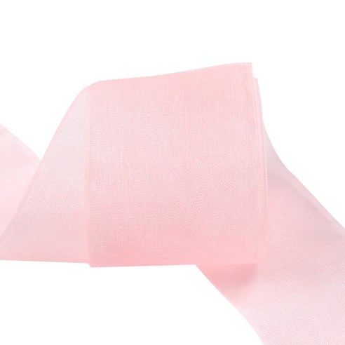 가드 파티장식 오간디 선물포장 리본 폭 16mm, 연핑크, 180m