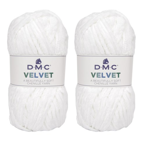 DMC 벨벳 뜨개실 2p, 2 크림, 100m