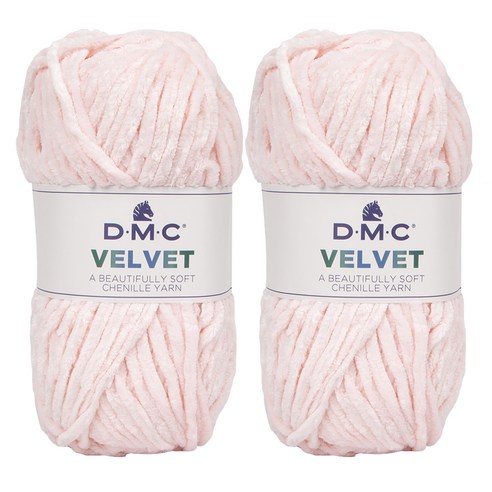 DMC 벨벳 뜨개실 2p, 5 핑크베베, 100m