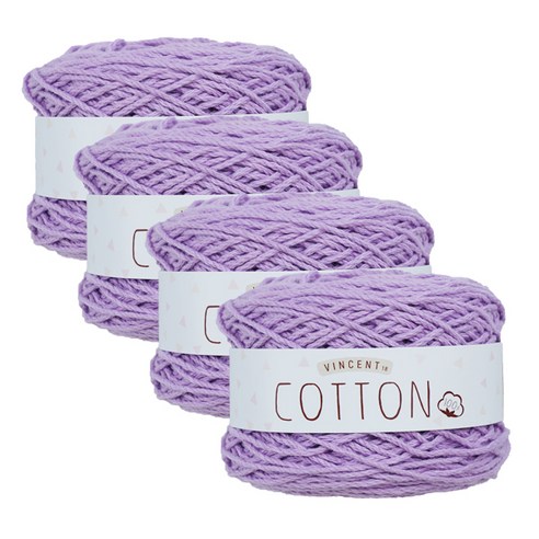 빈센트코튼 18합 뜨개실 80g 4p, 337 라일락