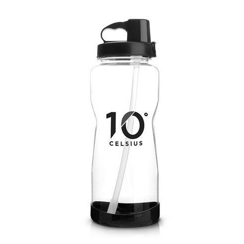 10도씨 빨대물통, 블랙, 2000ml