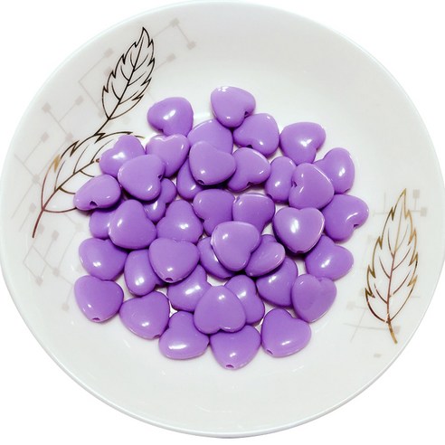 가드 쁘띠하트 DIY 비즈 재료 500g, 보라, 1개