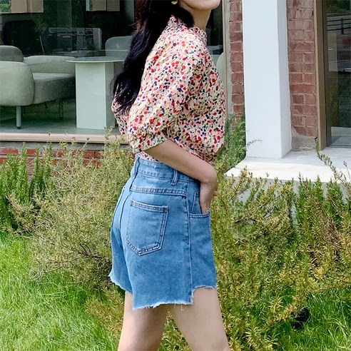 오키진 여성용 언발 뒷태 A라인 반바지