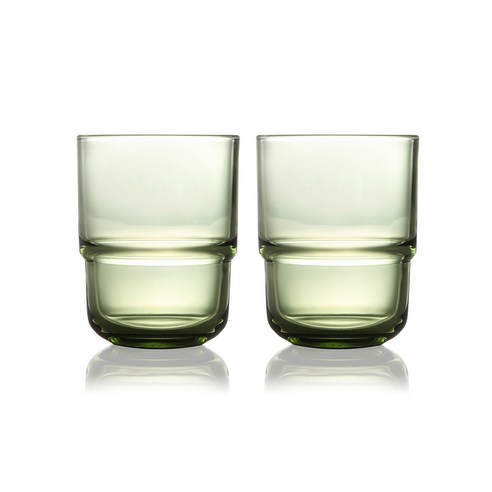 까사무띠 노바 텀블러S 물컵 280ml, 올리브 그린, 2개