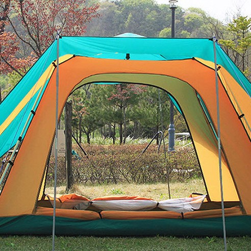 buck703 국내산 자동텐트 원터치 캠핑 그늘막텐트, 그린, 7~8인용