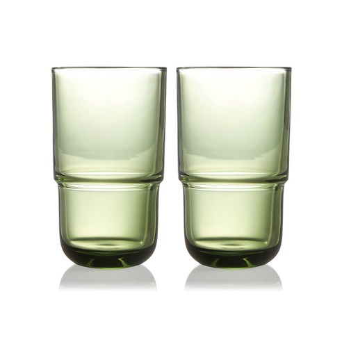 까사무띠 노바 텀블러 라지 컵 350ml, 올리브 그린, 2개