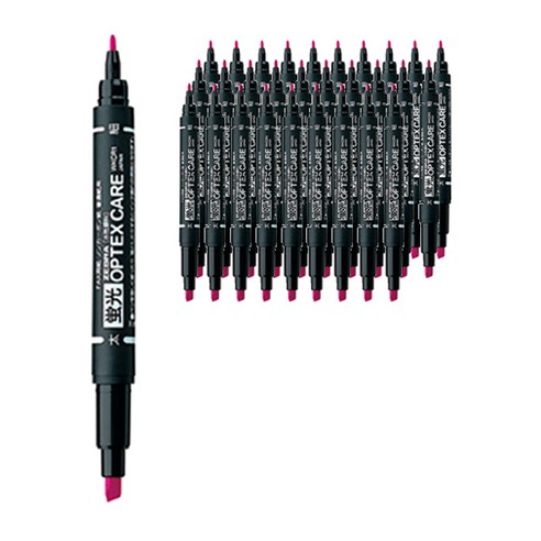 제브라 옵텍스 케어 형광펜, 와인레드, 30개