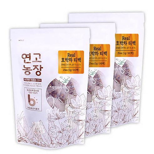 연고농장 Real호박차 삼각티백, 25g, 3개