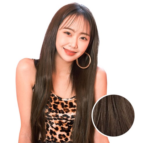 가발매니아 붙임머리 파워 3피스 헤어피스 실키스트레이트, 초코브라운
