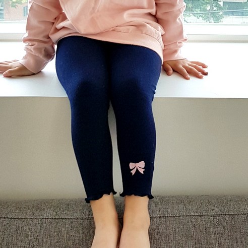 우주아이 아동용 리본 물결 레깅스