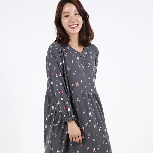 도씨 피치기모 홈웨어 여성잠옷원피스